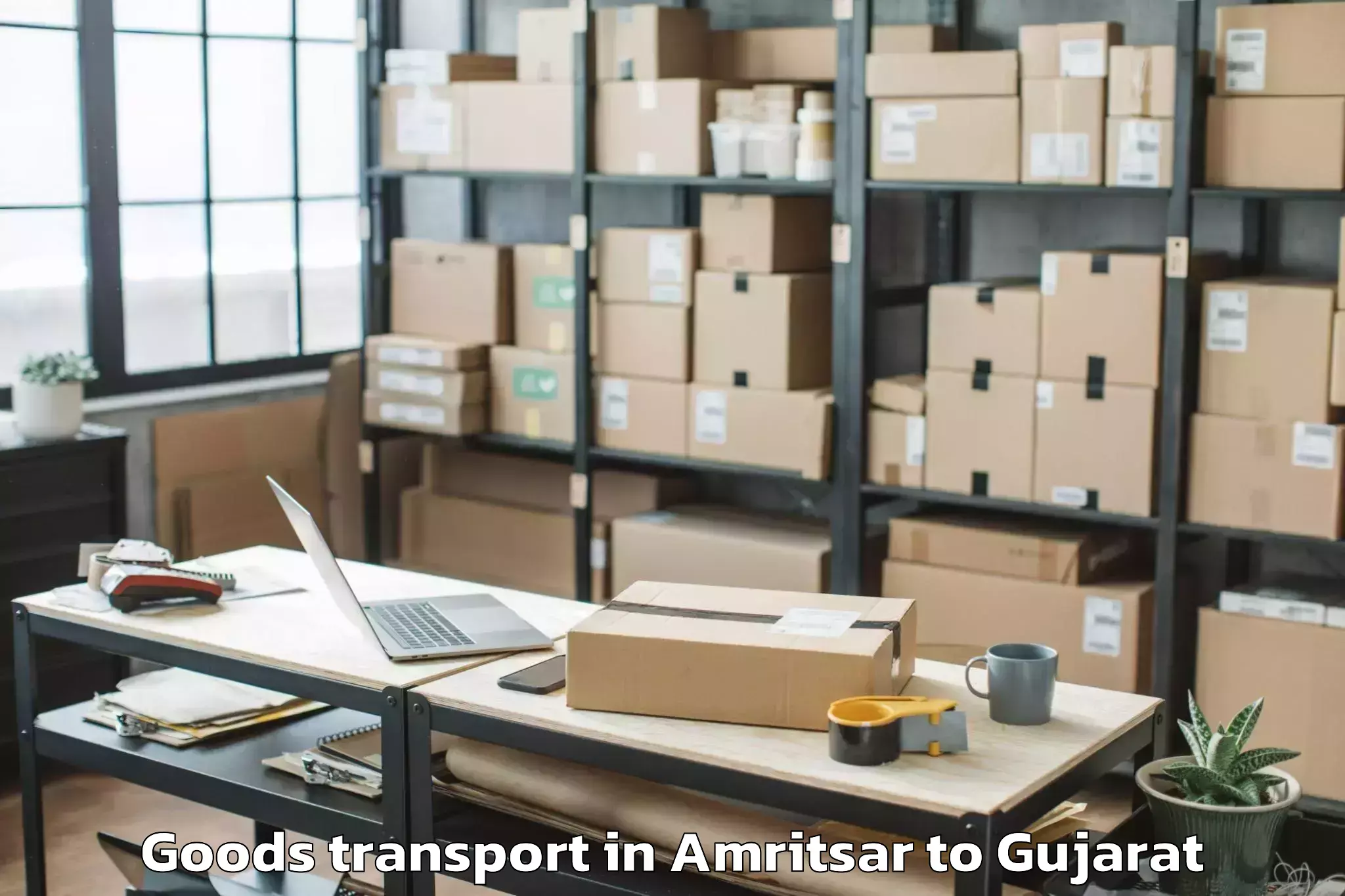 Leading Amritsar to Lodhika Goods Transport Provider